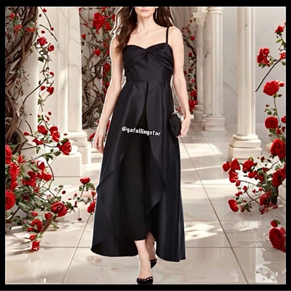 Adrianna Papell Mikado Walk-thru Jumpsuit